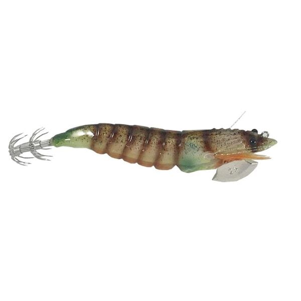 Savage Gear 3D Shrimp Egi Jig 7,5 cm 14 gr Kalamar Zokası Cloth Olive Glow