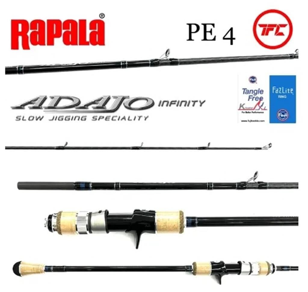 Rapala Adajo İnfinity Slow Jig Kamışı SİYAH - 190CM-400GR