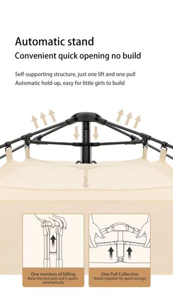 Naturehike Ango UPF 50+ Gölgelikli Otomatik Kurulum Kamp Çadırı