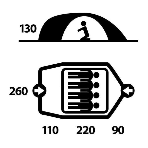Husky Bizon 4 Kişilik Çadır YEŞİL