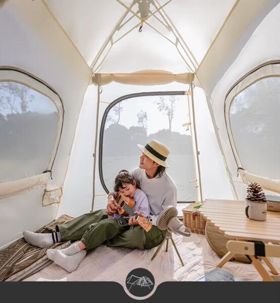 Naturehike Ango UPF 50+ Gölgelikli Otomatik Kurulum Kamp Çadırı 2 Kişilik - Ekstra Gölgelikli / Gümüş