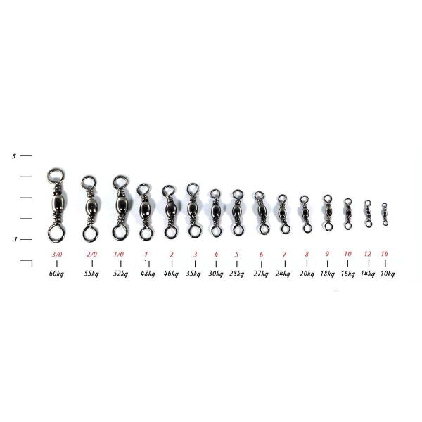 Fujin Barrel Swivel Black Nickel Fırdöndü NO:3/0 - Black Nickel