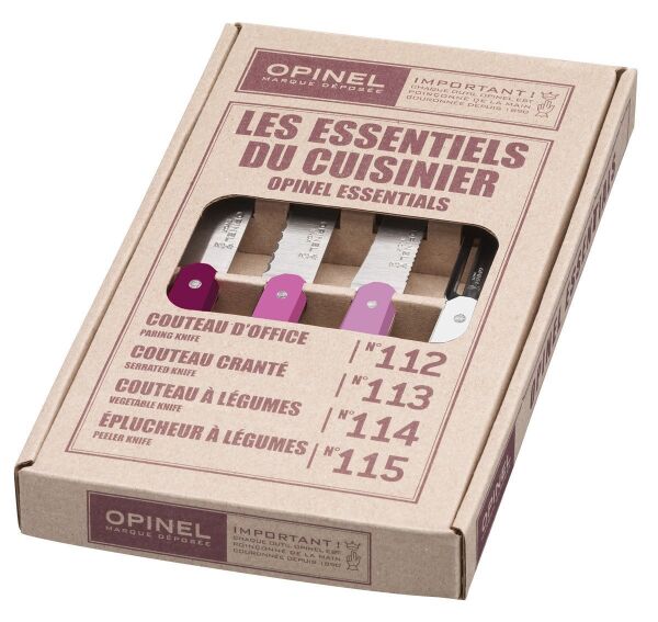 Opinel Les Essentiels Primarosa Soyma Bıçak Seti (4'lü-Renkli)