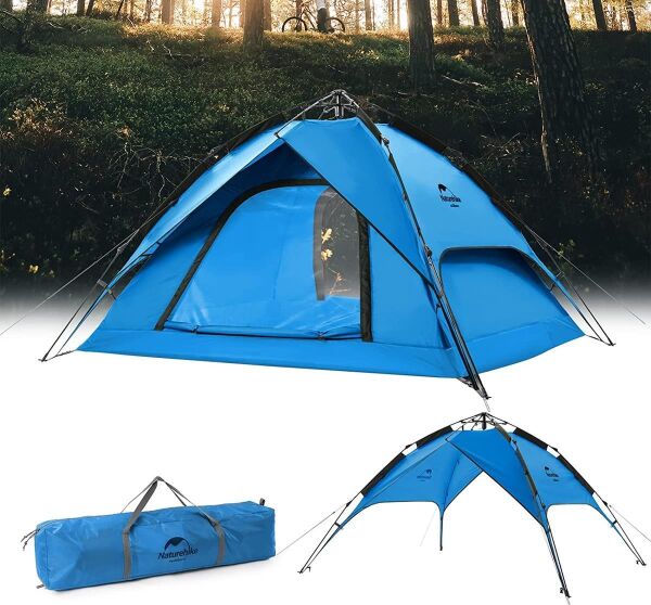 Naturehike 3 Kişilik Otomatik Kamp Çadırı MAVİ
