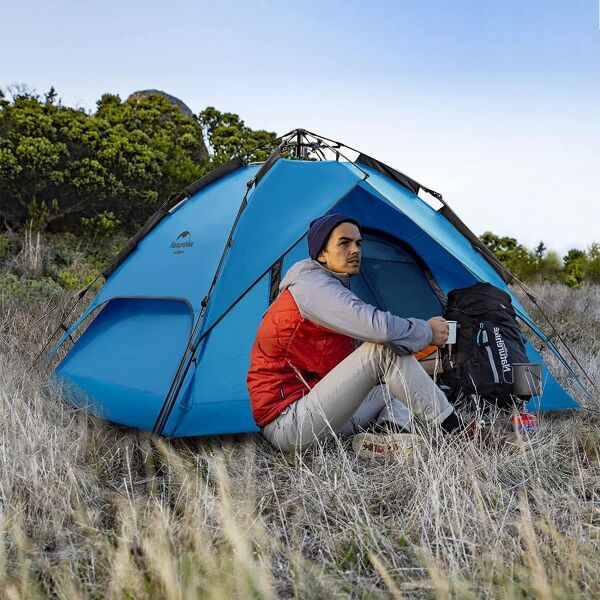 Naturehike 4 Kişilik Otomatik Kamp Çadırı MAVİ