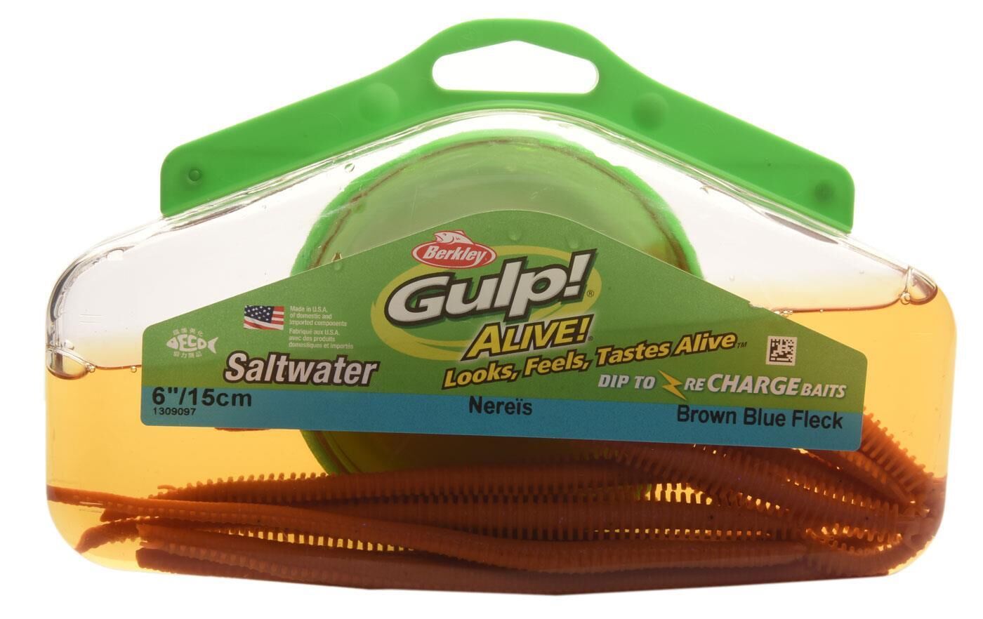 Berkley Gulp Alive Saltwater 15Cm 21Gr Slikon Yem BROWN BLUE FLECK