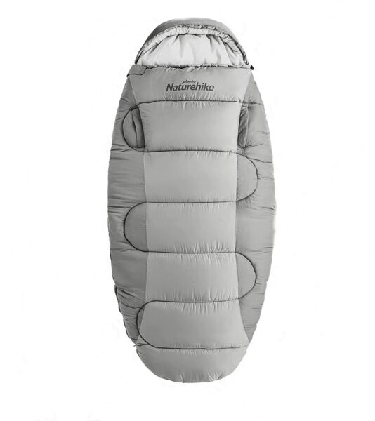 Naturehike PS200 Oval Ultralight Uyku Tulumu -4°C ( Cloudy Grey ) Cloudy Grey - Left
