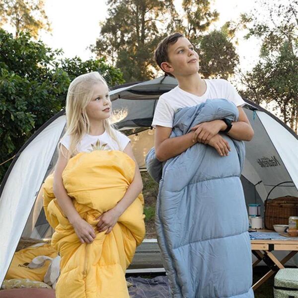 Naturehike C300 UltraLight Pamuklu Uyku Tulumu -13°C ( Çocuk ) Sarı - Right