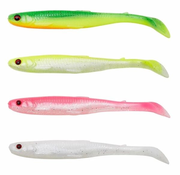 Savage Gear Slender Scoop Shad 9 cm 4 gr Dark Water Mix Silikon Yem