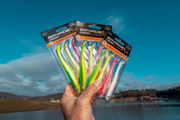Savage Gear Slender Scoop Shad 9 cm 4 gr Dark Water Mix Silikon Yem
