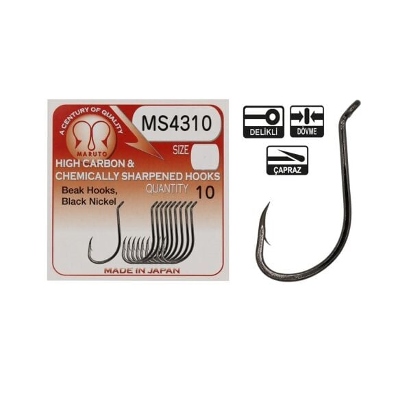 Maruto MS4310 Beak BN Olta İğnesi Black Nickel - NO:2/0
