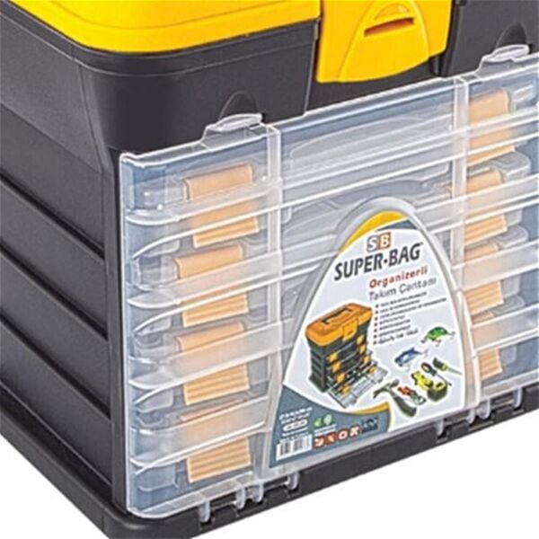 Süper Bag Organizerli Balıkçı Takım Çantası Sarı