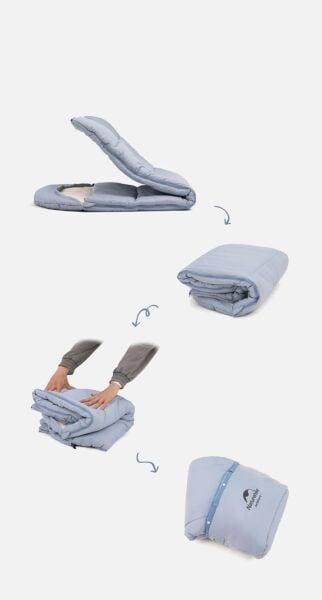 Naturehike C300 UltraLight Pamuklu Uyku Tulumu -13°C ( Çocuk ) MAVİ - Right