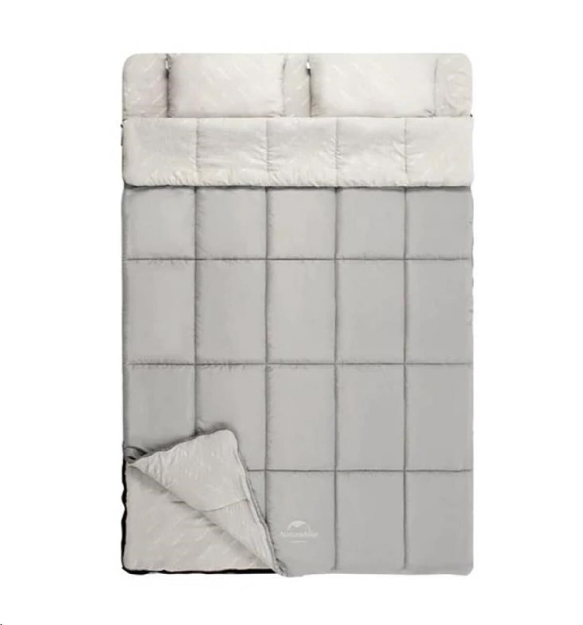 Naturehike HD250 Zarf Tarzı Yastıklı Çift Kişilik Pamuklu Uyku Tulumu Grayish Brown