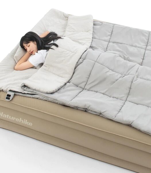 Naturehike HD250 Zarf Tarzı Yastıklı Çift Kişilik Pamuklu Uyku Tulumu Grayish Brown