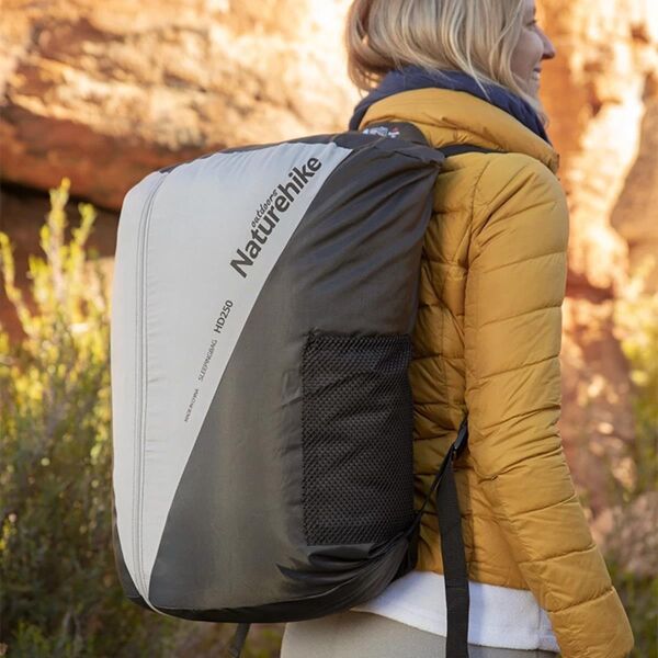 Naturehike HD250 Zarf Tarzı Yastıklı Çift Kişilik Pamuklu Uyku Tulumu Shadow Blue