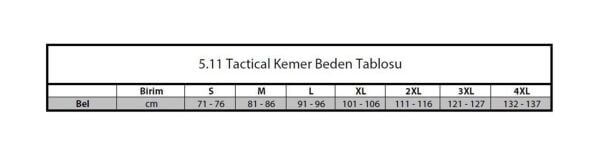 5.11 Trainer 1.5'' Kemer ( Siyah )