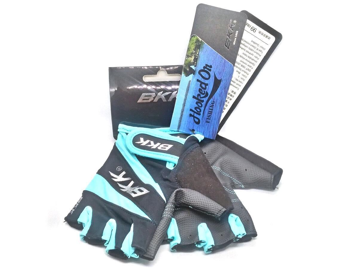 Bkk Lure Half Fingered Gloves Blue - Kesik Parmak Balıkçı Eldiveni BLUE - M