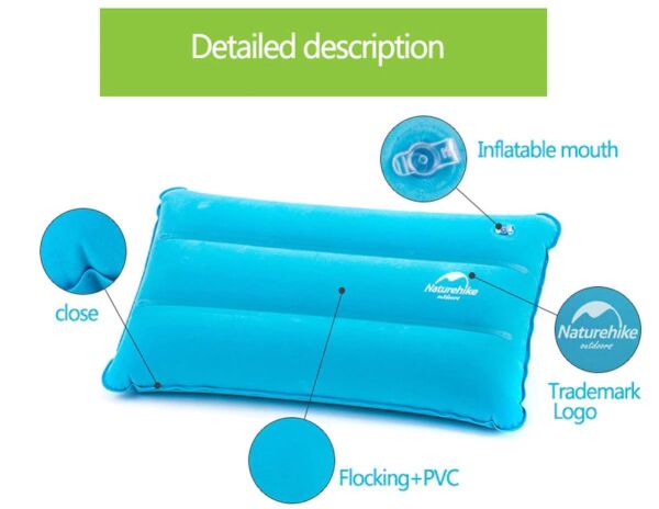 Naturehike UltraLight Katlanabilir Şişme Yastık Sky Blue