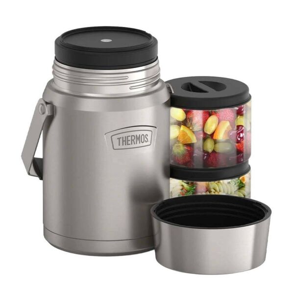 Thermos Icon IS303 1,4 Lt Mega İki Katlı Yemek Termosu Matte Stainless Steel