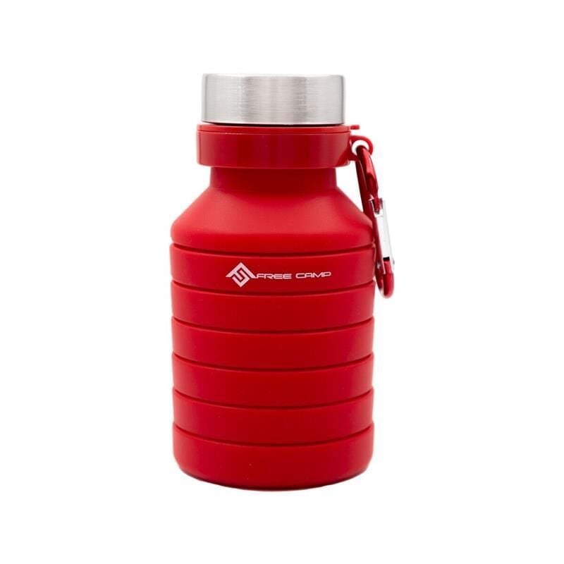 FreeCamp Katlanır Karabinalı Matara 500 ML KIRMIZI