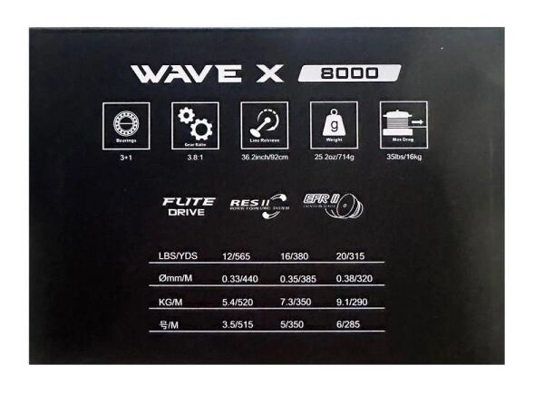 Okuma Wave X-8000 3+1BB Olta Makinesi