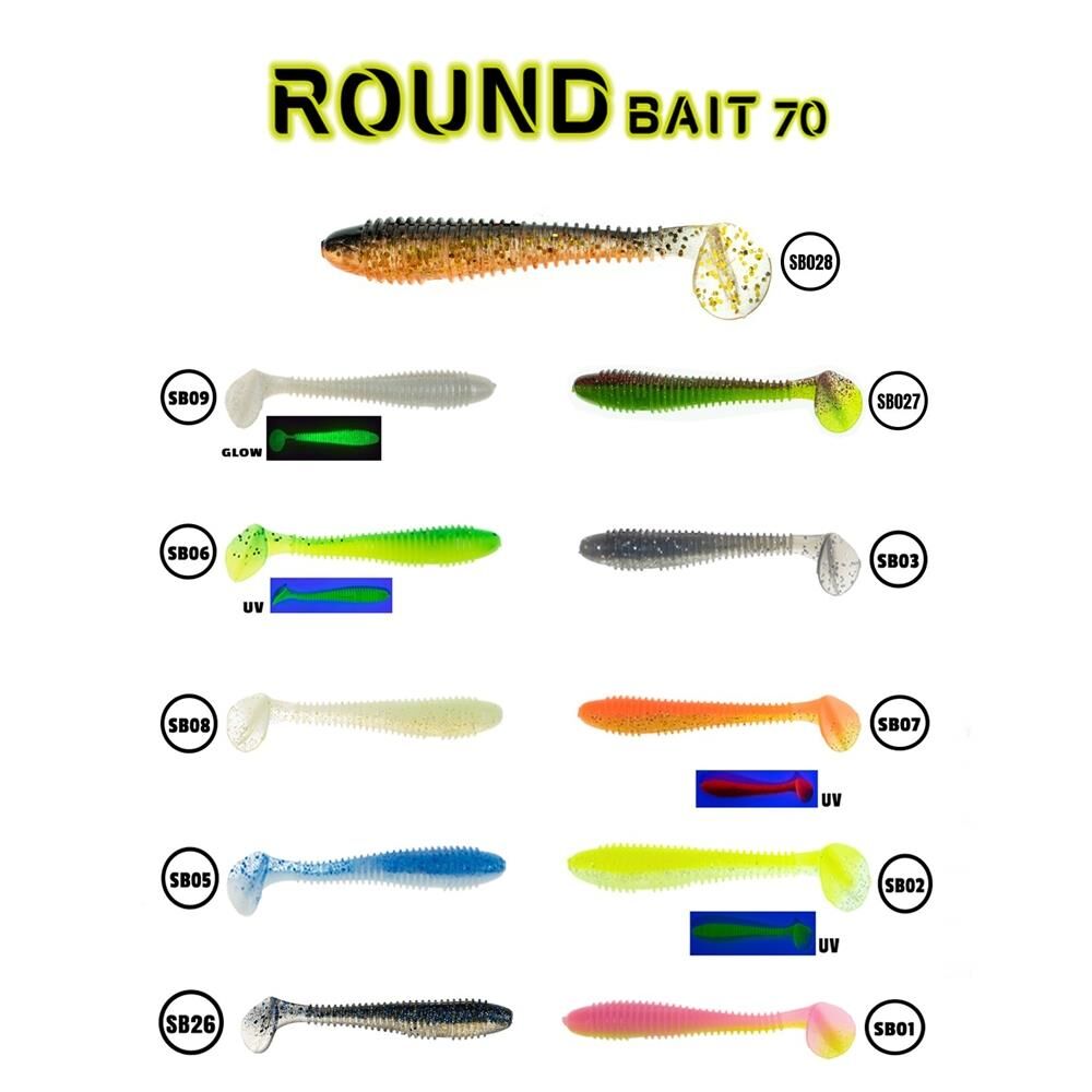Fujin Round Bait 70 mm Silikon Balık SB027