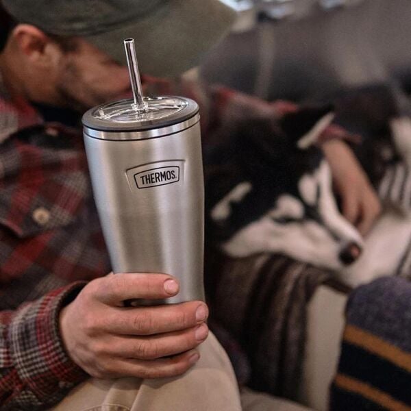 Thermos Icon IS111 0,71 Lt Cold Tumbler Pipetli Termos Matte Stainless Steel