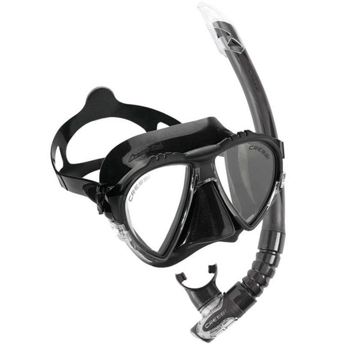 Cressi Matrix Maske Gamma Şnorkel Seti BLACK-BLACK
