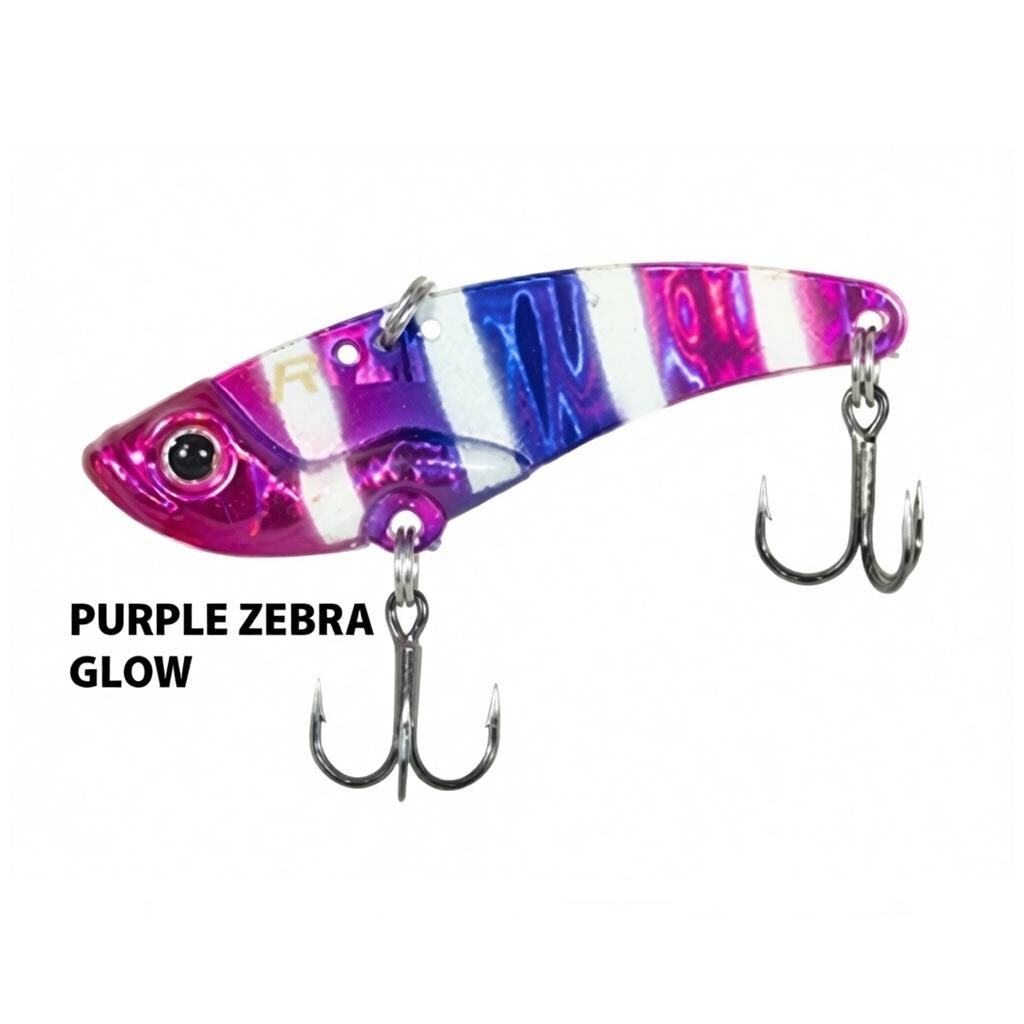 Ryuji Mirror Vib 9 gr 4.5 cm Jig Yem PURPLE ZEBRA GLOW