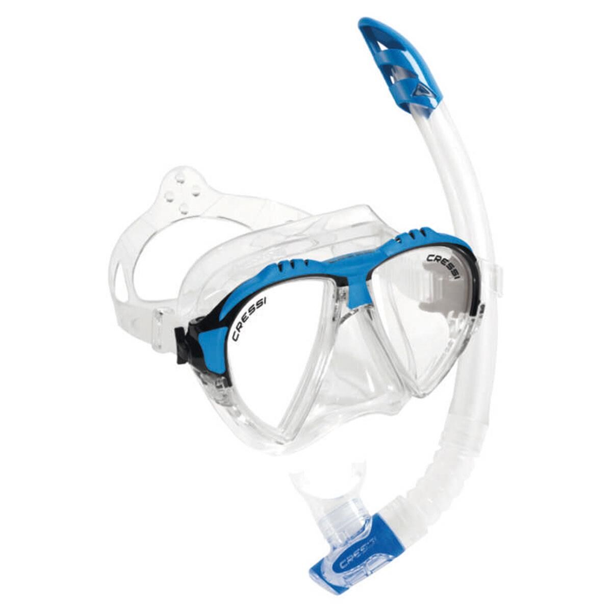 Cressi Matrix Maske Gamma Şnorkel Seti CLEAR-BLUE
