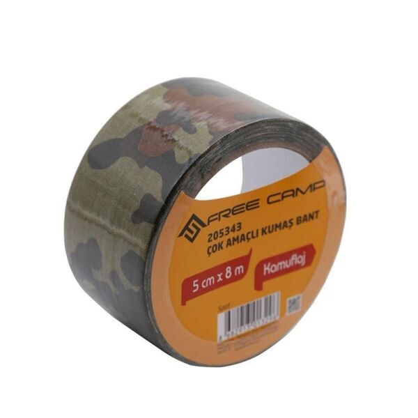 FreeCamp Çok Amaçlı Kumaş Bant [ 5 cm x 8 mt ] KAMUFLAJ
