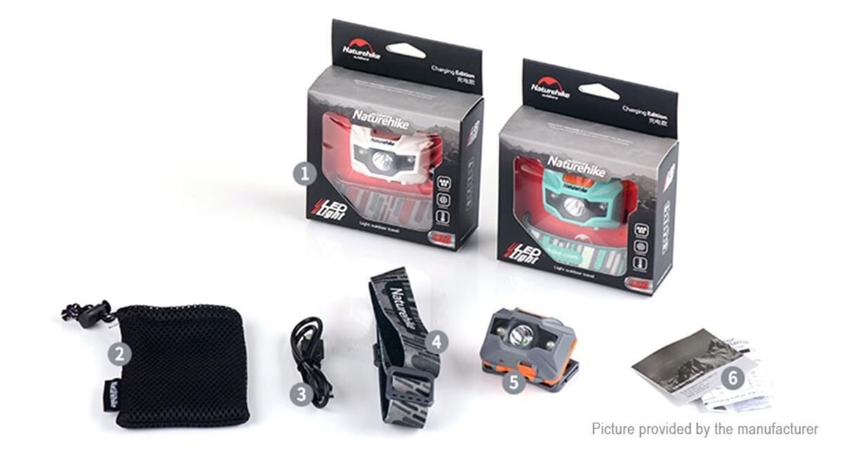 Naturehike TD-02 Lightweight Şarjlı Kafa Lambası 150 Lümen Turuncu/Gri