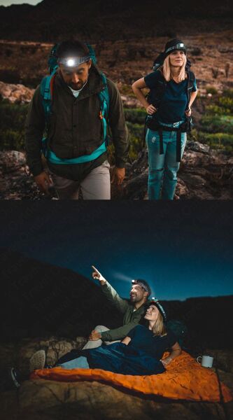 Naturehike TD-02 Lightweight Şarjlı Kafa Lambası 150 Lümen Tropikal Mavi