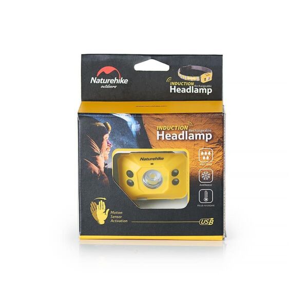 Naturehike USB Şarjlı LED Kafa Lambası ( 1200mAh ) Sarı