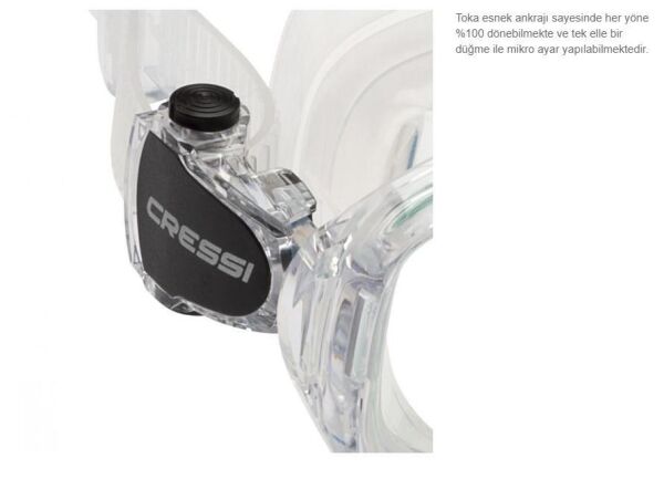 Cressi Action Dalış Maskesi Su Altı Kamera Aparatlı CLEAR - FRAME CLEAR