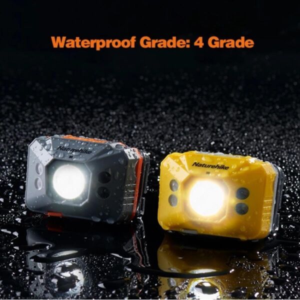 Naturehike USB Şarjlı LED Kafa Lambası ( 1200mAh ) GRİ