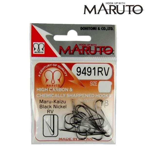 Maruto 9491RV Maru-Kaizu Çapraz Olta İğnesi Black Nickel - NO:17