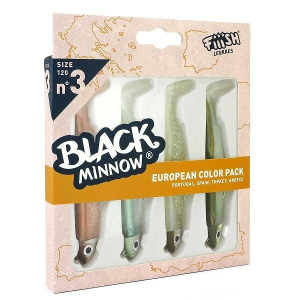 Fiiish Black Minnow BM120/3 BM1326 4lü Combo 12gr Silikon Yem Avrupa Paketi
