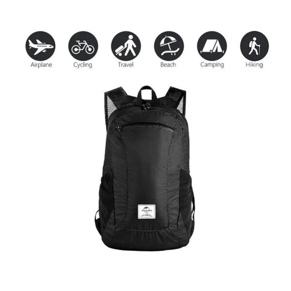 Naturehike UltraLight Katlanır Sırt Çantası 22 Lt SİYAH