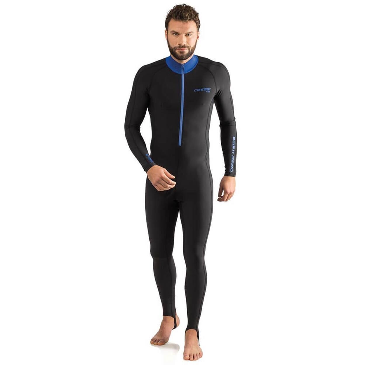 Cressi Skin Man Tek Parça Dalış Elbisesi BLACK - BLUE - 1MM - L