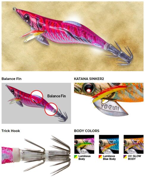 Yozuri Aurie-Q Finace Squid Jig 12 cm 15 gr Kalamar Zokası BLBI