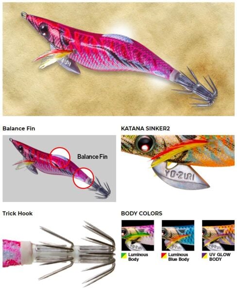 Yozuri Aurie-Q Finace Squid Jig 12 cm 15 gr Kalamar Zokası