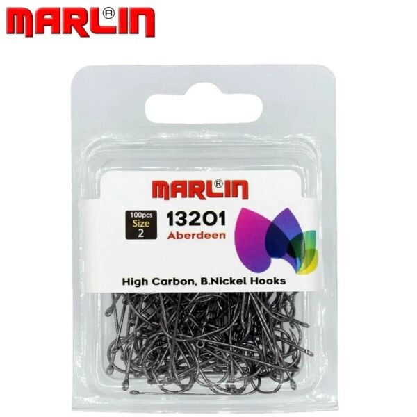 Marlin H13201 Aberdeen HC BN Olta İğnesi 100'lü Black Nickel - NO:2/0