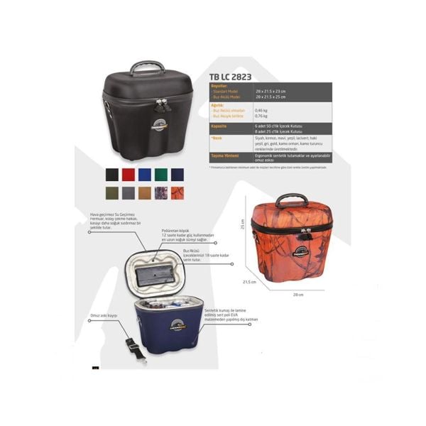 Thermobag Telesto Soğutucu İçecek Çantası Buzluk ( 6 Kutu Hazneli ) HAKİ