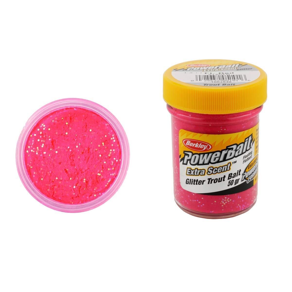 Berkley PowerBait Extra Scent Glitter Alabalık Hamuru FI Red