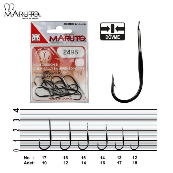 Maruto 2498 Maru-Kaizu Doutsuki Olta İğnesi Black Nickel - NO:13