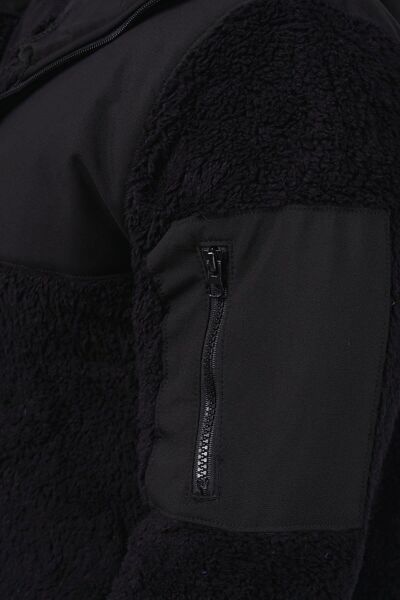 North Trace Gecko Kapüşonlu Erkek Welsoft Polar SİYAH - L