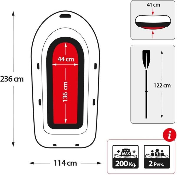 İntex Challenger™ 2 Şişme Bot Set | 236x114x41cm |