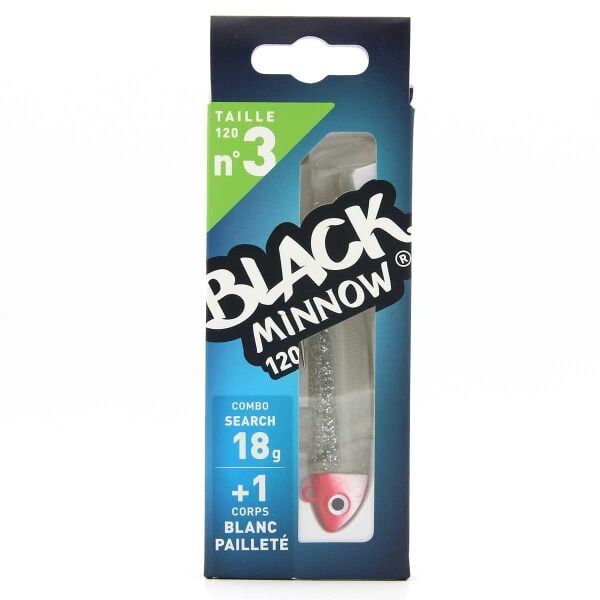 Fiiish Black Minnow BM120/3 BM1320 18gr Combo Blanch Pailette Red Jighead Silikon Yem